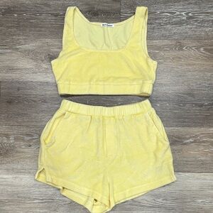Reformation Yellow Terrycloth Set